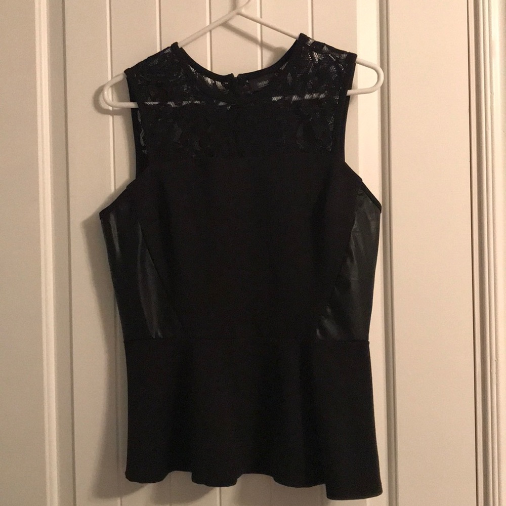 Black peplum top